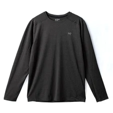 Arc'teryx Mens - Cormac Crew L/S Shirt Tee T-shirt - Black Heather