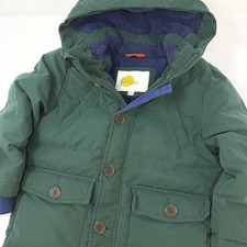 Boden Youth 3-4Y 104cm Green Sherpa Lined Hooded Parka Winter Coat