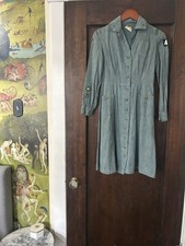 Vintage 1950s 60s Official Girl Scouts Uniform Dress With Badges Large W/ Belt