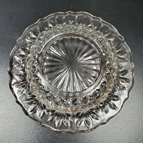 Vtg Anchor Hocking Pineapple Cut Round Butter Dish Creamer Covered Sugar Prescut - Picture 14 of 20