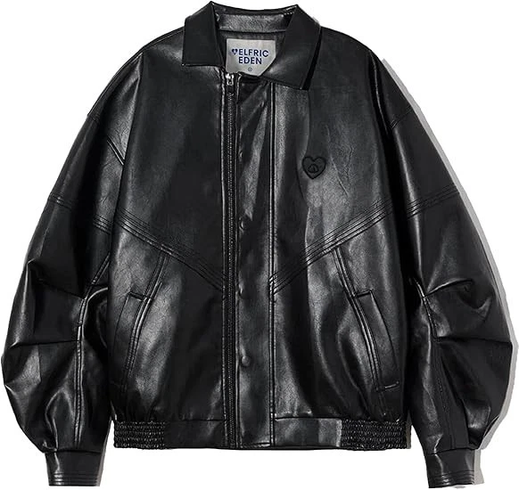 Aelfric Eden женщин кожаная куртка большого размера Y2k искусственного мотоцикла Bomber куртка XS - Изображение 2 из 4