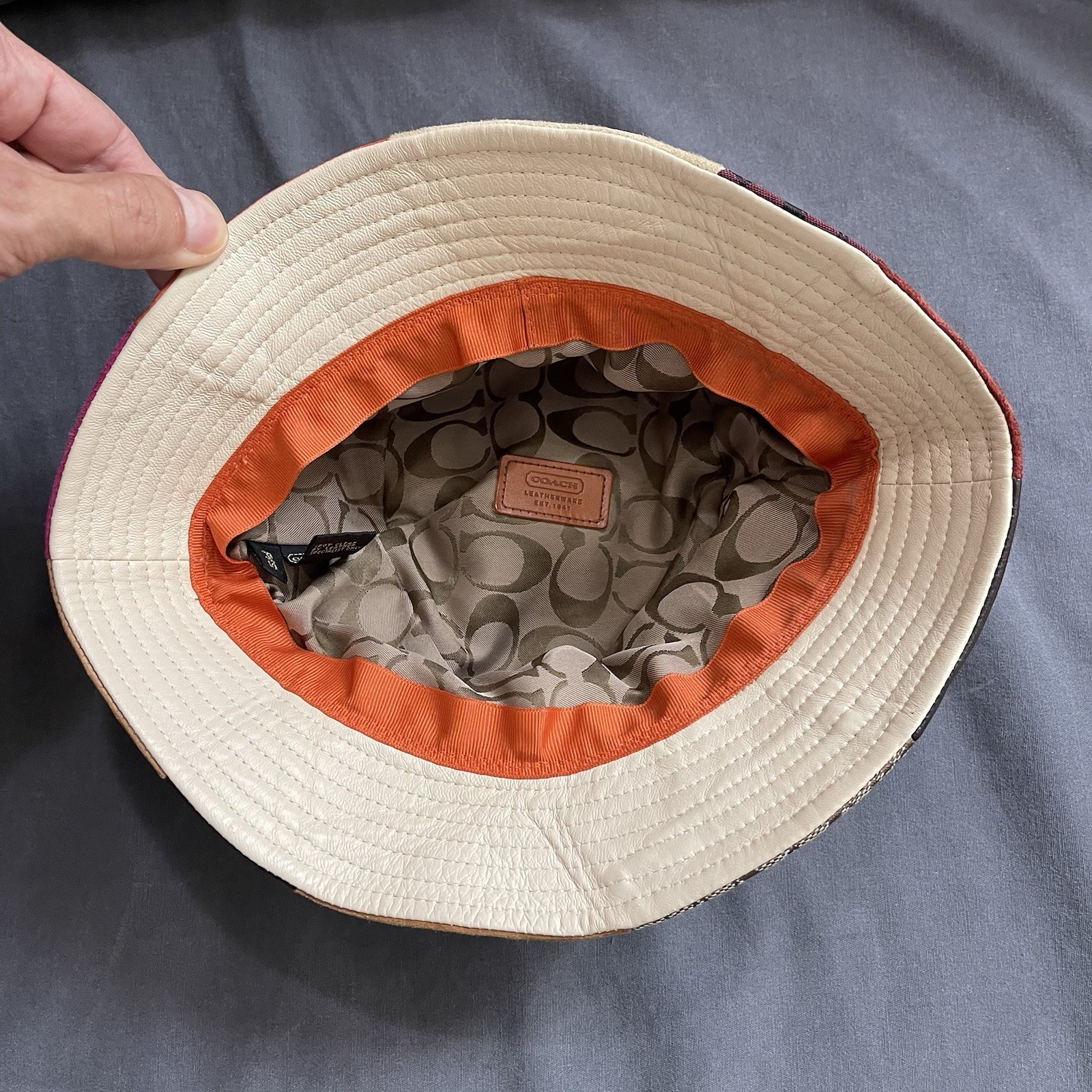 Coach Patchwork Bucket hat Size Small - image 7