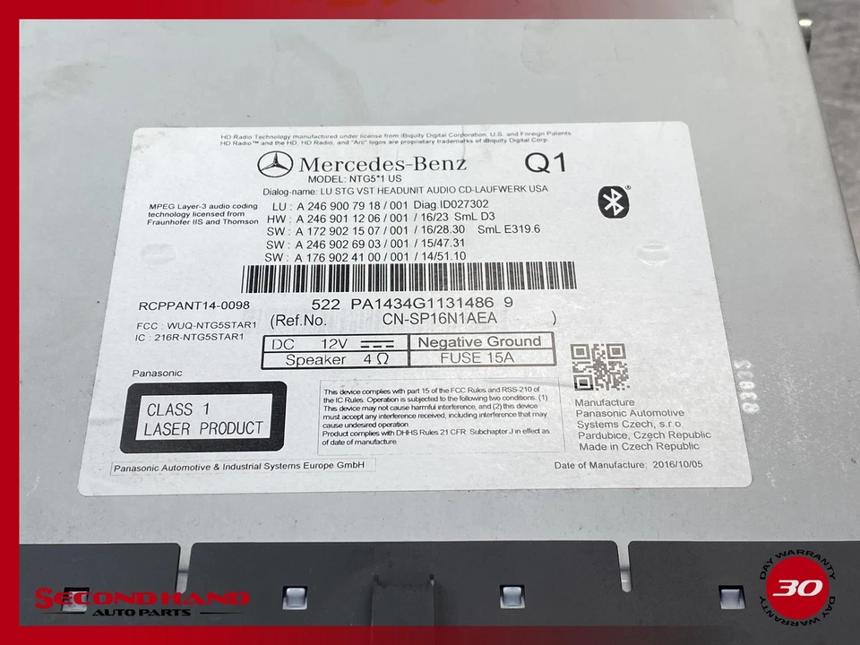 CD de radio navegación unidad principal de mando Mercedes CLA250 SLC300 GLA250 14-20 Foto 4 de 4