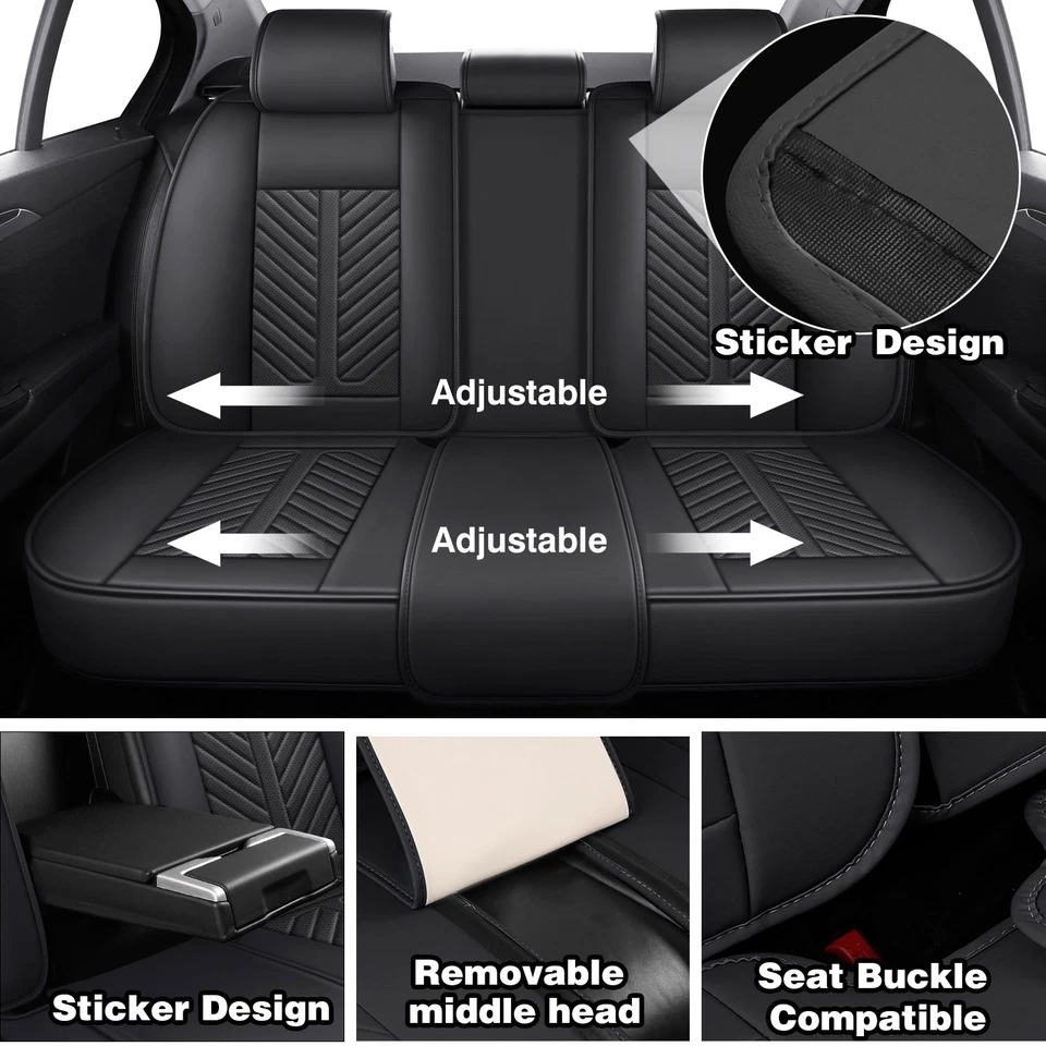 Car Seat Covers For Chevrolet/Chevy,Faux Leather Car Seat Cushion (5 Seats) - Image 3 of 4