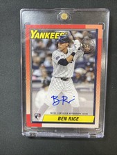 2025 Topps Series 2 - 1990 Topps Baseball Autographs Ben Rice #90B2-BRI (AU, RC)