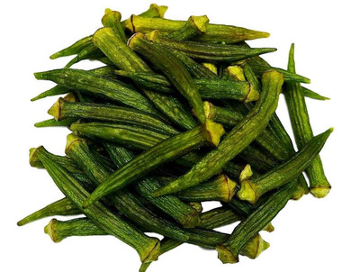 Dried Okra Chips | Sea Salted | Natural | Delicious Healthy Snack | No Color Add