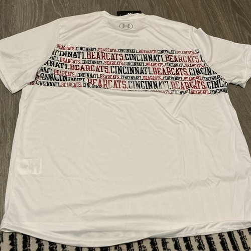 Under Armour Cincinnati Bearcats Short Sleeve White Shirt Men’s Size: 2XL NWT - Picture 3 of 3