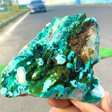1.3LBNatural malachite with clear quartz mineral specimen Gemstone Rare