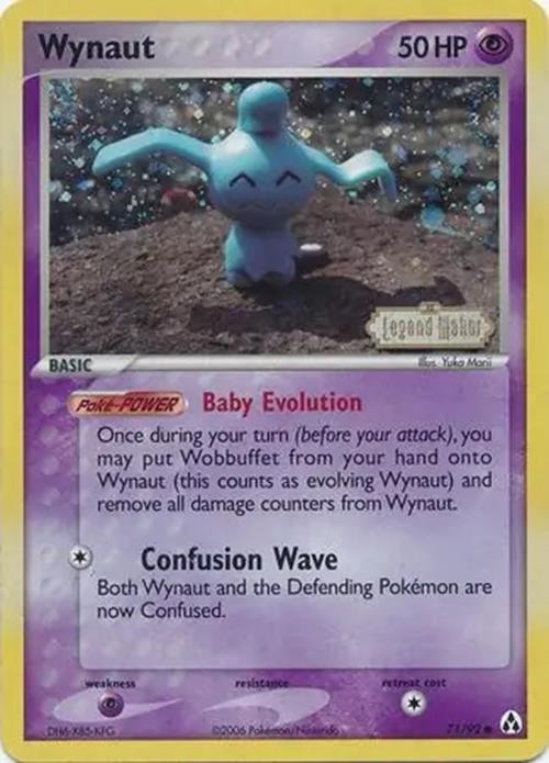 Wynaut - 71/92 - Pokemon Legend Maker Reverse Holo Card NM