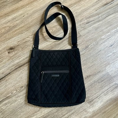 VERA BRADLEY Iconic Hipster Cross Body Crossbody CLASSIC BLACK Microfiber $90