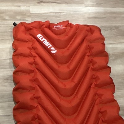 Klymit Static V Inflatable Sleeping Pad, Red Single, Camping
