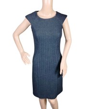 Banana Republic Sheath Dress Woman's Size 2 Wool Minimalist Cap Sleeve Back Zip