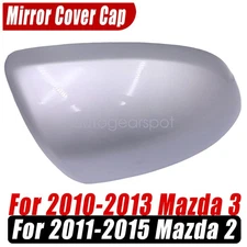 Right Passenger Side Mirror Cover Cap For 2010-2013 Mazda 3 For 2011-15 Mazda 2