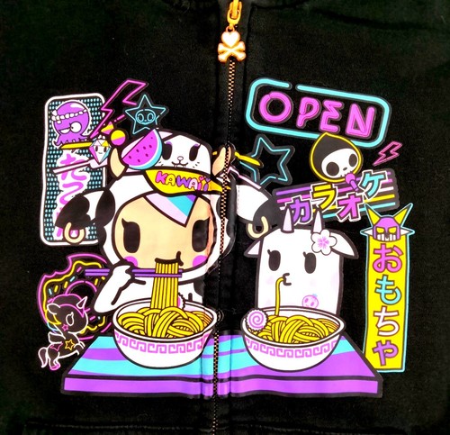 Tokidoki Hoodie XL Graphic Streetwear Scene Emo Y2K Kawaii Rare Moofia Unicorn - Picture 2 of 6