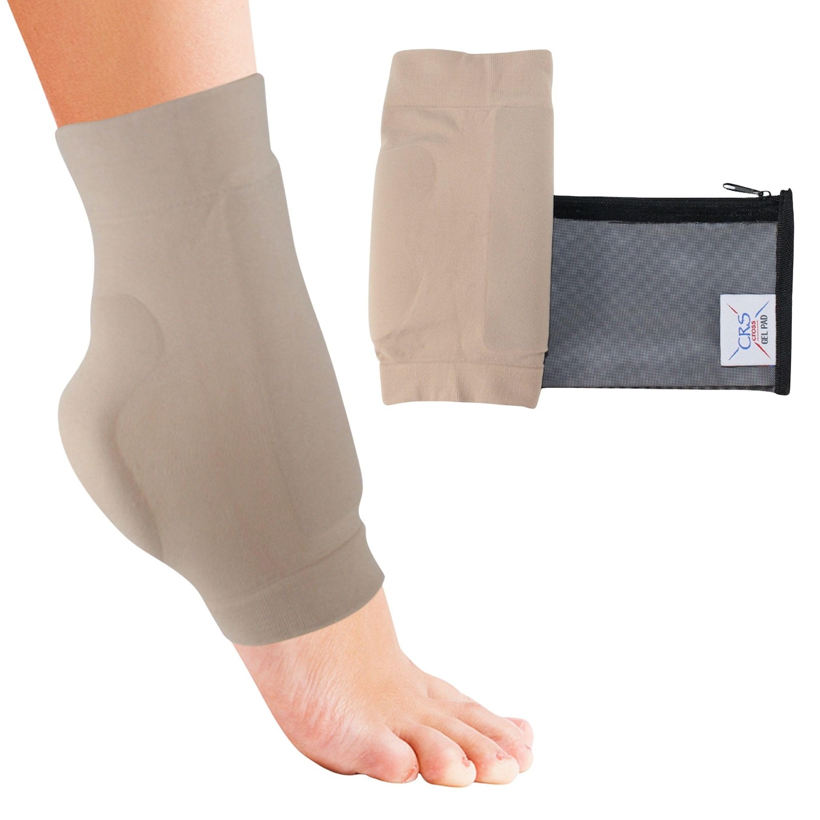 1 Pair Boot Bumper Gel Sleeve Padded Skate Socks Achilles La