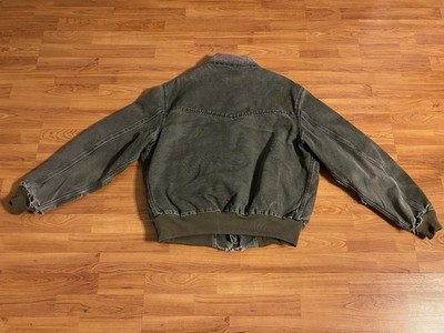 Carhartt Vintage Olive Green Moss Santa Fe Punk Grunge Jacket Size