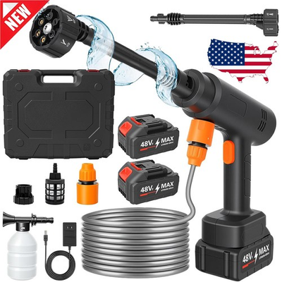 #ad Portable Cordless Electric High Pressure Water Spray Gun Car Washer Cleaner Tool $34.98