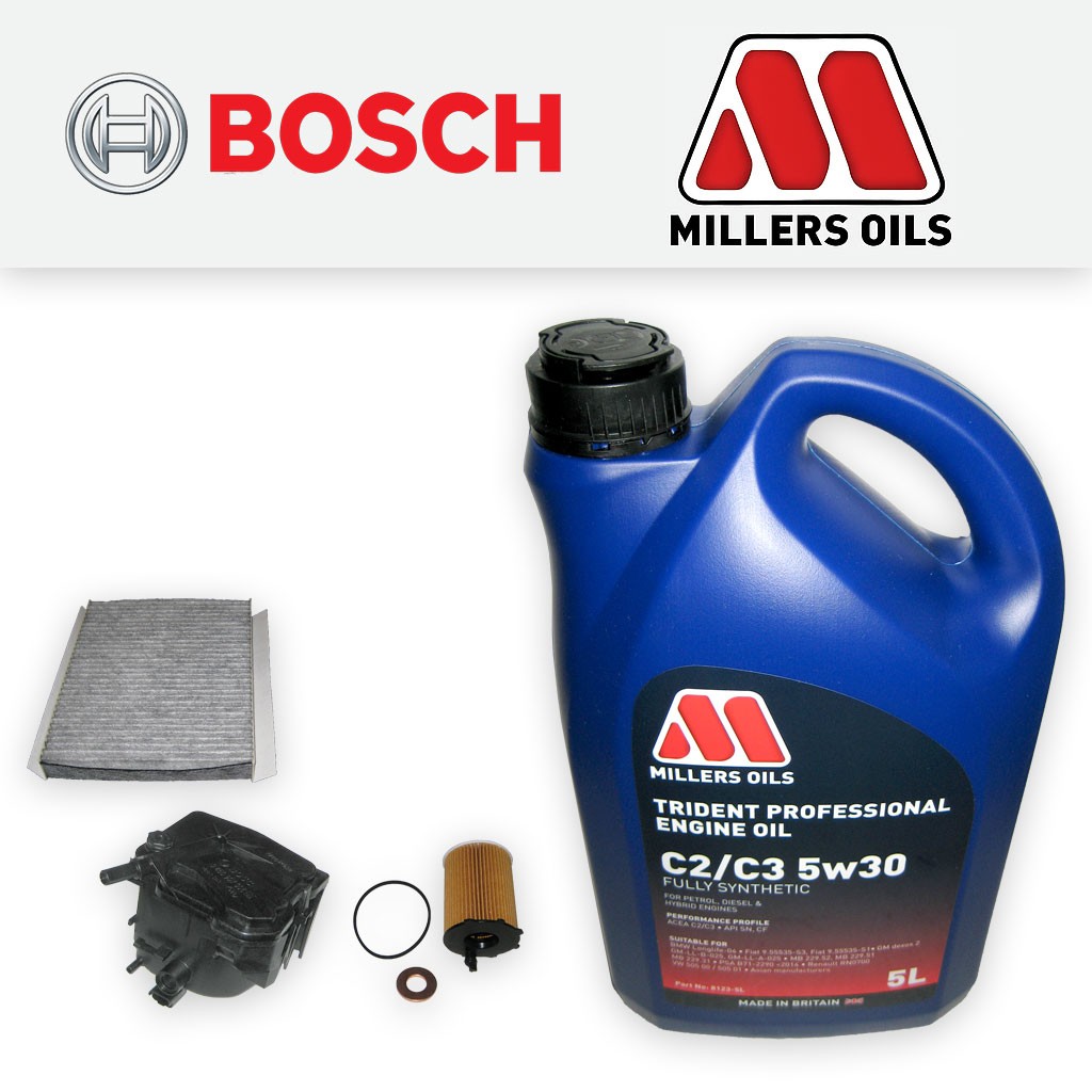 SERVICE KIT for CITROEN XSARA PICASSO 1.6 HDI OIL FUEL CABIN FILTER +OIL (04-09)