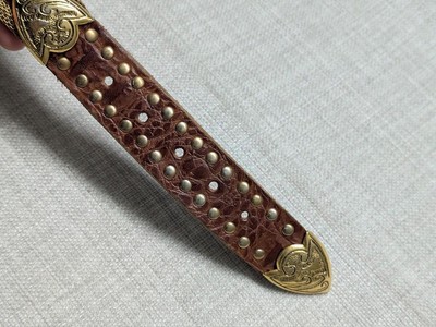 vintage ITALY made STUDDED chainmail mesh 30 alligator NANNI 