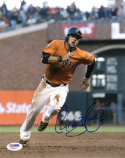 GREGOR BLANCO SIGNED AUTOGRAPHED 8x10 PHOTO SAN FRANCISCO GIANTS PSA/DNA