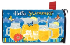 Hello Summer Lemonade Mailbox Cover  - Standard Size - Briarwood Lane