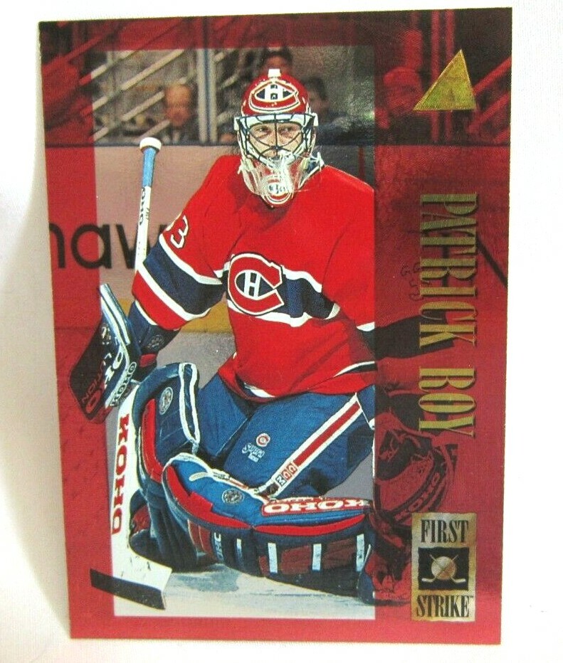 Patrick Roy 1995-96 Pinnacle First Strike Foil Insert Card#4!Canadiens G GOAT