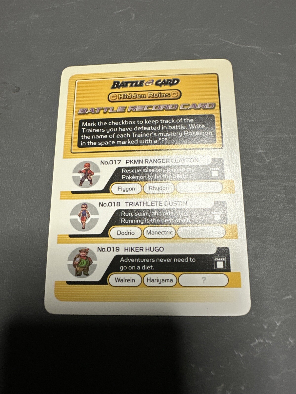 2003 Pokemon Battle E-Reader Hidden Ruins Trading Card-image