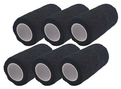 6 x SCHWARZ Easy Flex Haftbandage 10cm x 4,5m