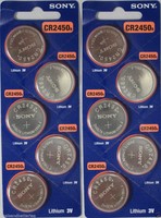 10 Sony Cr2450 2450 3v Lithium Coin Size Batteries on sale 10 Sony Cr2450 2450 3v Lithium Coin Size Batteries on sale