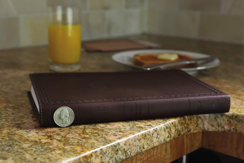 NIV, Value Thinline Bible, Large Print, Leathersoft, Brown, Comfort Print - Imagen 4 de 12