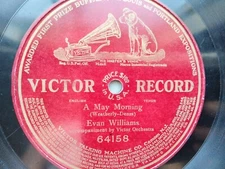 Evan Williams 78rpm Single 10-inch Victor Records #64158 A May Mourning 