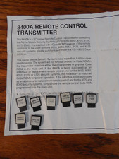 Alpine 8400 Alarm remote CODE ROM x1