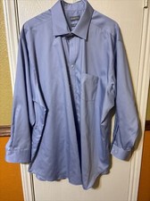 Michael Kors Men  s Button Up Shirt Light Blue Long Sleeve Size 18 34/35 