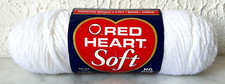 Red Heart Soft Worsted Weight 4 Ply Acrylic Yarn - 1 Skein Color White 7001