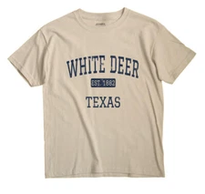 White Deer Texas TX T-Shirt EST