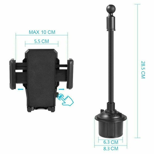 Universal Adjustable Car Mount Gooseneck Cup Holder Cradle for Cell Phone iPhone - Picture 8 of 8
