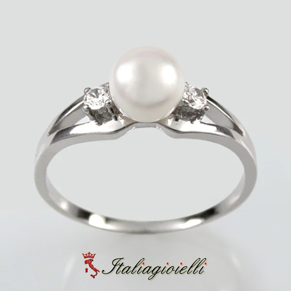 Prestigiosa Parure Perla Completa in Argento 925 Rodiato Oro Bianco - Immagine 3 di 4