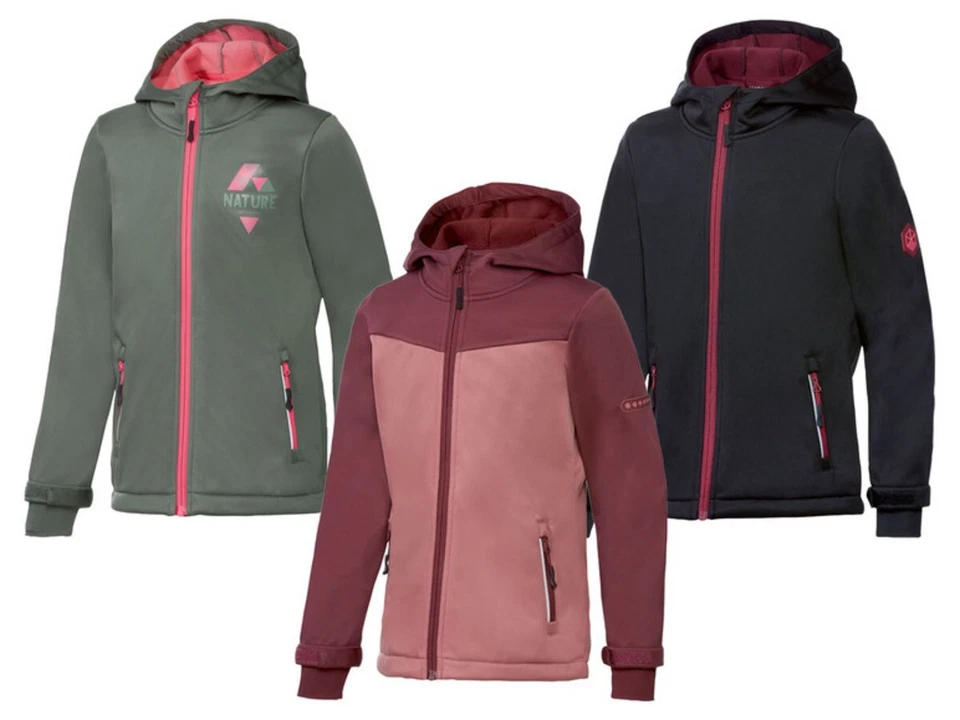 CRIVIT Kinder Mädchen Softshelljacke Jacke Softshell Freizeitjacke Outdoorjacke - Bild 2 von 4