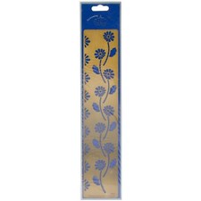 Embossing Queen Brass Stencil Daisy Border 2.5" x 12", NEW