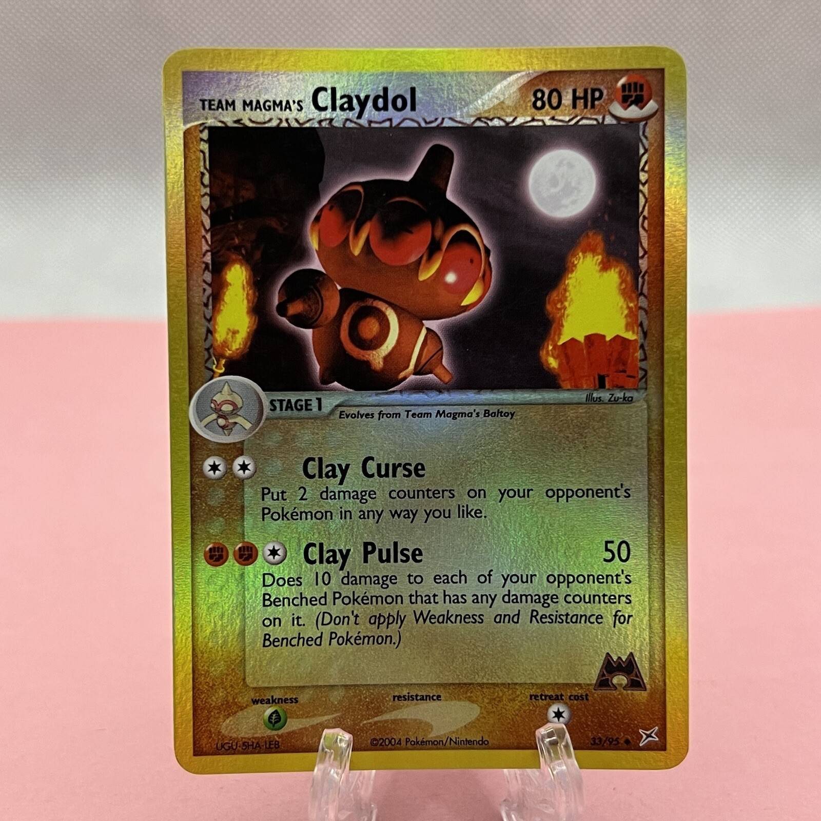 Team Magma's Claydol 33/95 Reverse Holo Ex Team Magma vs. Team Aqua Pokemon NM