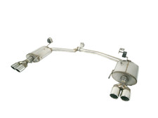 Duplex Edelstahl Sportauspuff für Audi A4 B8 8K 2008-2015 links rechts rund