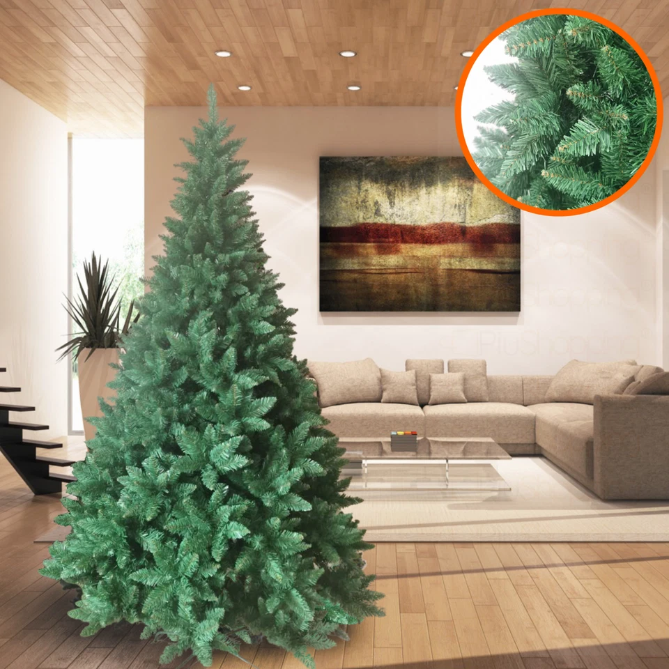 ALBERO DI NATALE 210 CM REALISTICO 1773 RAMI SUPER FOLTO PINO VERDE NATURALE