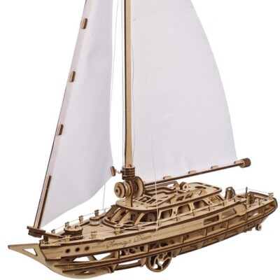 Mechanical UGEARS wooden 3D puzzle Model Serenity's Dream Yacht Constructor kit