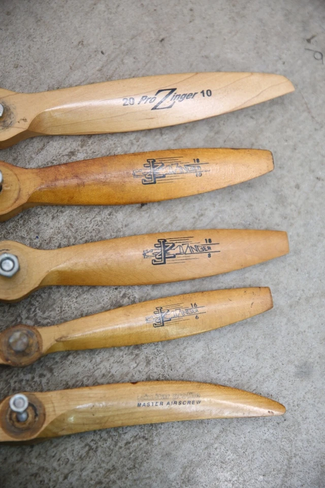 Vintage Airplane Propeller Wood Prop RC R/C Plane Drone Lot 20" Zinger - Image 2 of 4