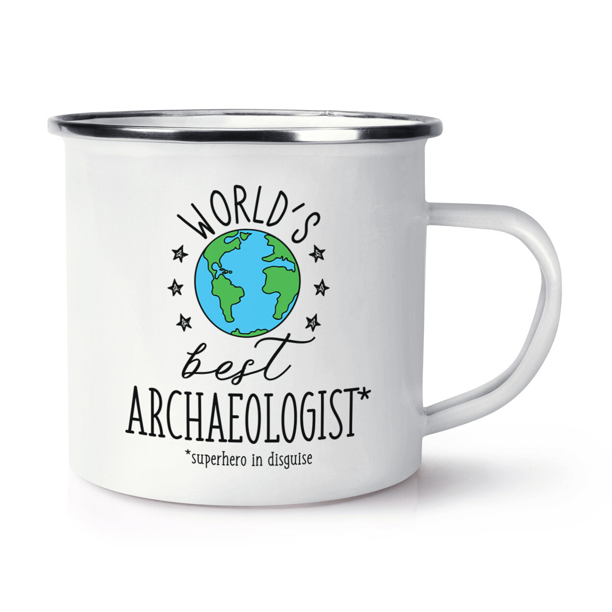 World's Best Archaeologist Enamel Mug Cup Funny Joke Favourite Archaeology