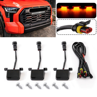 For Sequoia For Tundra For PRO 2022-2024 LED Front Grille Lights Kits Amber Lamp