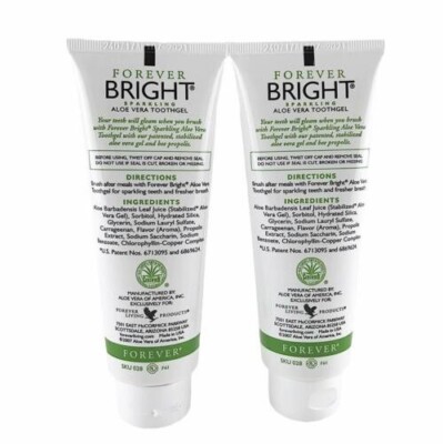 FOREVER gel mask 2本、BRIGHT TOOTHGEL×2 2 PACK Forever Bright TOOTHGEL Aloe Vera / Bee Propolis