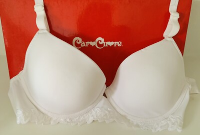 Designer White Bra 30B New Underwired Moulded Cup Ret at £52 Caro Cuore New
