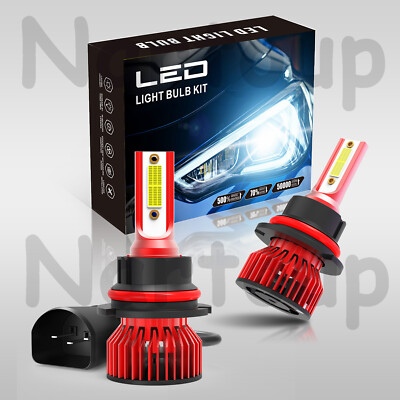 9007/HB5 For	Pontiac Pursuit 2005-2006 LED Light Bulbs Kit High Low Beam 6000K