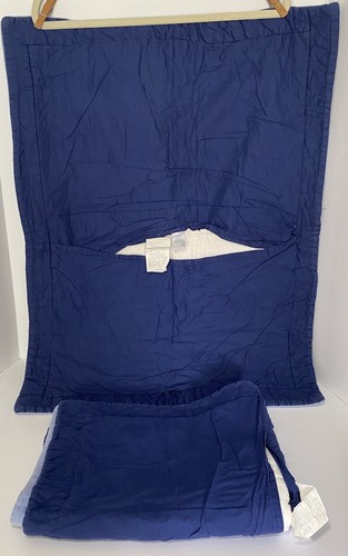 Fundas de almohada de algodón estándar acolchadas con retazos a cuadros azules para 2 habitaciones - Imagen 7 de 12